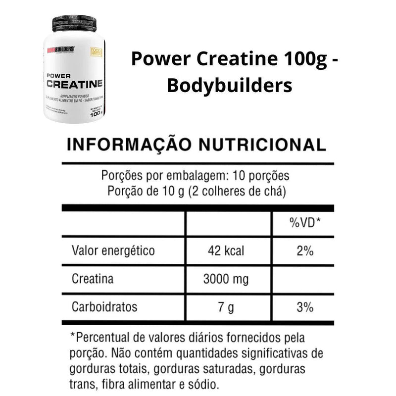 Kit Whey Protein Concentrado em Blend Proteico 500g + BCAA 100g + Power Creatina 100g + Coqueteleira – Bodybuilders - If Shop Store